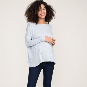 Hatch maternity Grey LS t-shirt, size 1